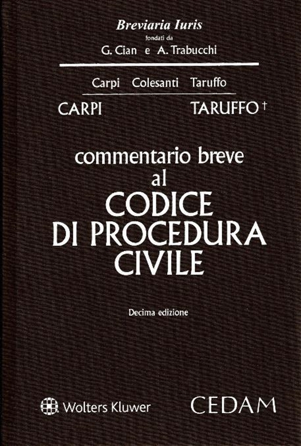 978-8813-382223 Commentario Codice Procedura Civile