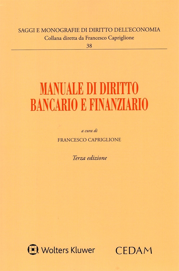 978-8813-383633 Capriglione Manuale Diritto Bancario