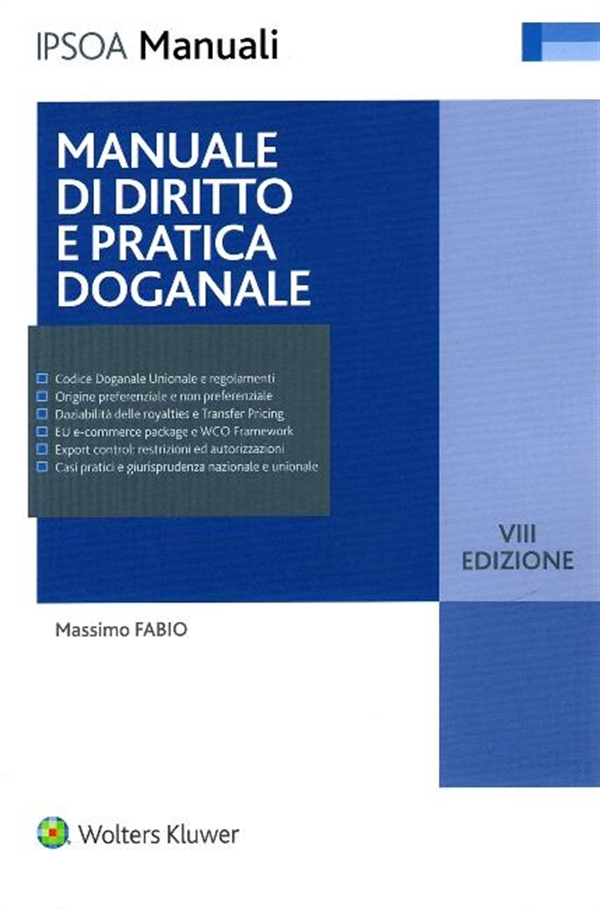978-88217-80240 Manuale Diritto Pratica Doganale