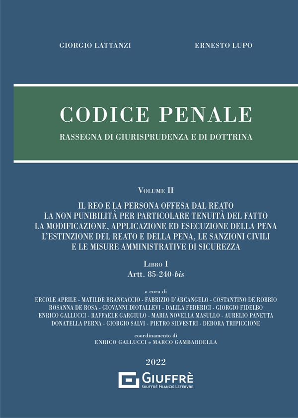 9788828830597 Lattanzi Rassegna Codice Penale Ii