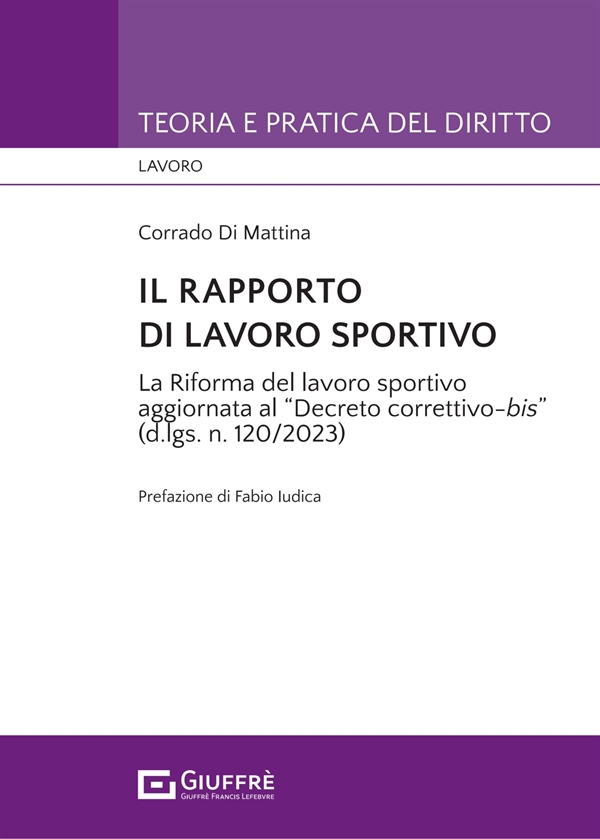 9788828836902 Di Mattina Rapporto Lavoro Sportivo