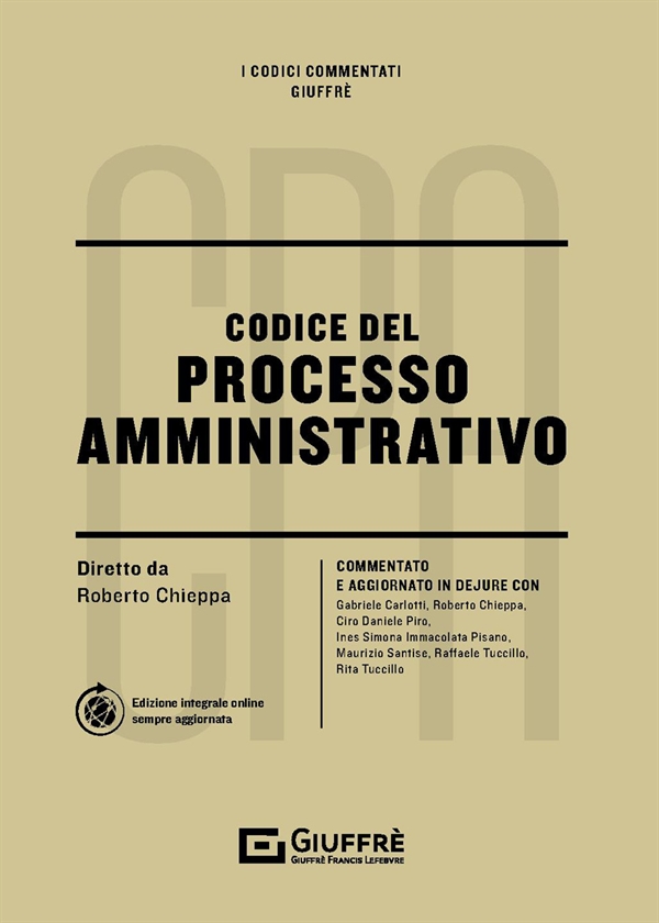 9788828842163 Chieppa Codice Processo Amministrativo