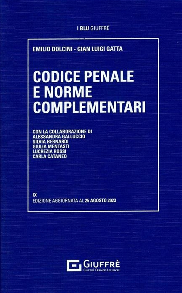 9788828849827 Dolcini Codice Penale Norme Compl.