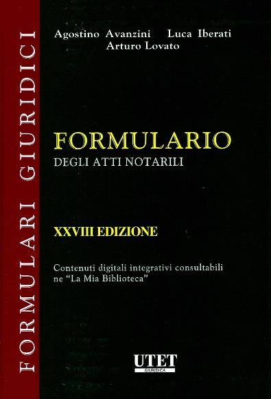 978-88598-24879 Avanzini Formulario Atti Notarili