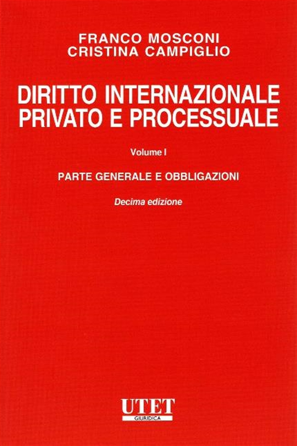 978-88598-24923 Mosconi Diritto Int.Le Privato Proc. I