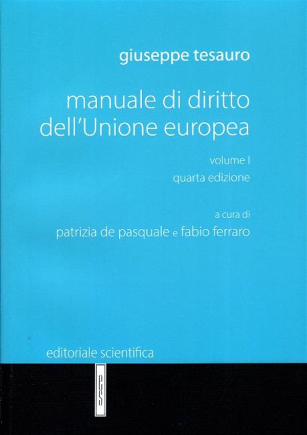 9791259767653 Tesauro Manuale Diritto Unione Europea 1